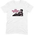 Disappointment Isn't Tasty design — a reclining Victorian vampire in grey lace holding a glass of red wine — printed on a white unisex t-shirt